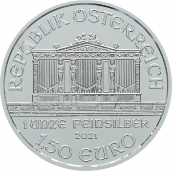 Österreich 1.5 Euro 2021 1 Unze Feinsilber - Wiener Philharmoniker